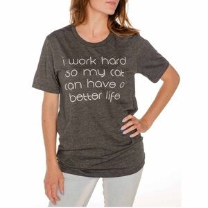 Crazy Cat Lady Box - Cat Lover Graphic Short Sleeve Tee - Size Small - EUC